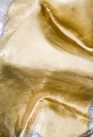 Sculptuur "Golden River El Toro" - Gold/ Silver edition