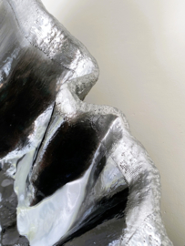 Sculptuur "Deep Soul Black Wave" - Black/ Silver/ Gold edition