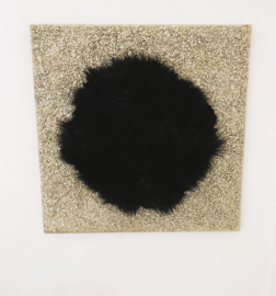 "Black Oasis" - Black/ Champagne Gold edition - 60 x 60 cm
