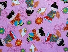 Kiekeboek Asian Kimono kids Pink