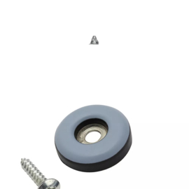 Teflonglijder met schroef 22mm