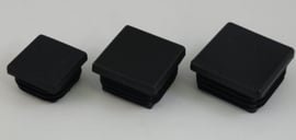 Inslagdop, platkop, vierkant, 15x15mm, zwart