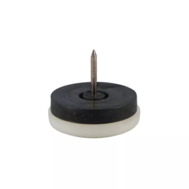 Glijnagel kunststof, 25mm, naturel (wit), met dempring