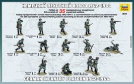 Zvezda 8078 German Infantry Platoon 1942-1944