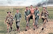 MB 35158 British and German soldiers, Somme Battle, 1916