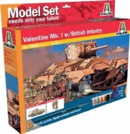 Italeri 73006 Valentine Mk.I with British Infantry