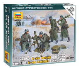 Zvezda 6209 German 81-mm Mortar with Crew 1941-1945 (Winter)