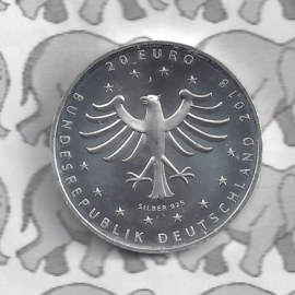 Duitsland 20 euromunt 2018 (13e) "800 Jahre Hansestadt Rostock", zilver