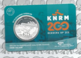 Nederland 5 euromunt 2024 (53e) "KNRM 200 jaar Vijfje" (1e dag van uitgifte coincard in envelopje)