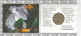 Oostenrijk 5 euromunt 2002 (1e) "250 jaar dierentuin Schönbrunn" (Koala zilver in blister)