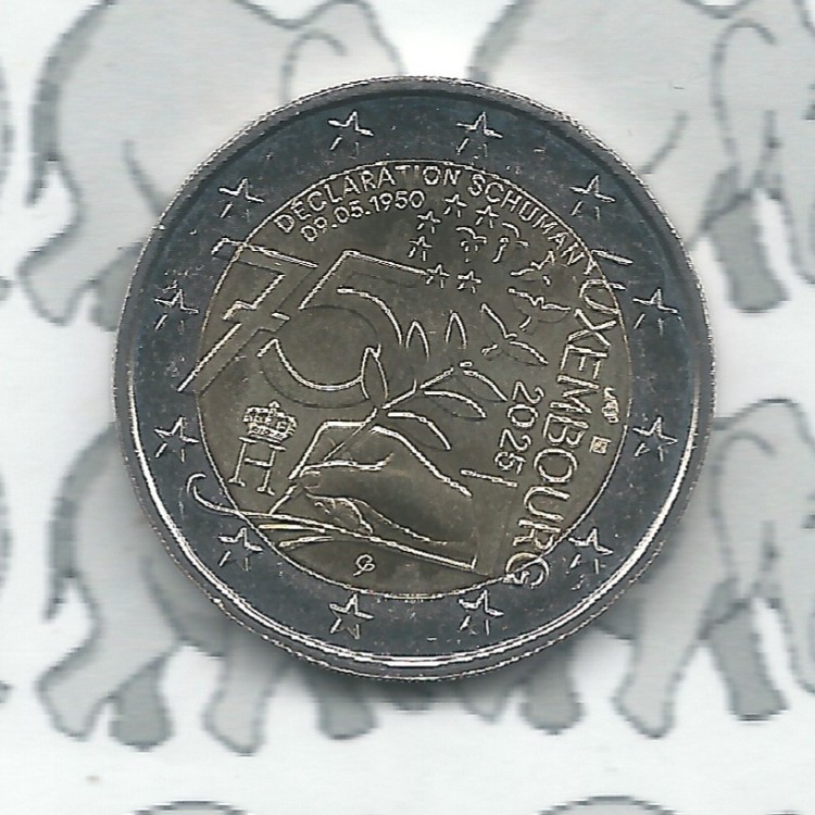 Luxemburg 2 euromunt CC 2025 (39e) "75 Jaar Schuman Verklaring"