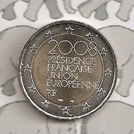 Frankrijk 2 euromunt CC 2008 (2e) "Voorzitter Europese Unie"