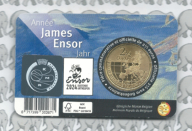 België 2,5 euromunt 2024 "James Ensor jaar" coincard in mapje Franse versie
