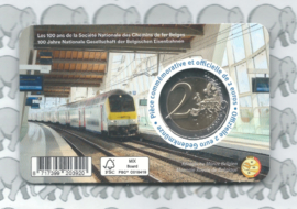 België 2 euromunt CC 2026 (36e) "100 Jaar NMBS/SNCB (Nationale Spoorwegen)" in coincard Nederlandse versie