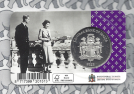 Malta 2,5 euromunt CC 2022 "Koningin Elizabeth II platina jubileum" in coincard