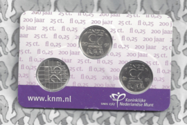 Nederland 3 Vorstinnen kwartjes 2017 in coincard