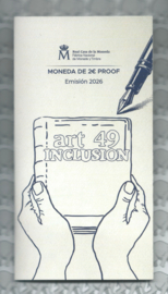 Spanje 2 euromunt CC 2026 (29e) "Spanje en personen met beperking", proof in blister