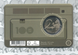Finland 2 euromunt CC 2026 (40e) "100 Jaar Finse Radio Omroep" in coincard Engelse versie