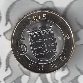 Finland 5 euromunt 2015 (40e) "Hermelijn, provincie Ostrobonië"
