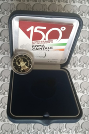 Italië 2 euromunt CC 2021 (28e) "Rome hoofdstad van Italië", proof in doosje met certificaat