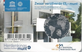 Netherlands 5 eurocoin 2013 "Rietveld Schröderhuis" (in coincard)