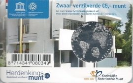 Nederland 5 euromunt 2013 (25e) "Rietveld Schröderhuis" (in coincard)