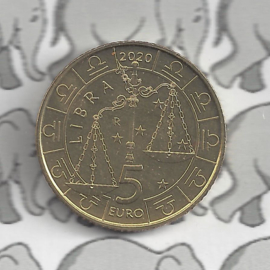 San Marino 5 euromunt 2020 "Horoscoop Weegschaal" (7 van 12)