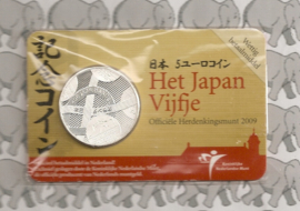 Nederland 5 euromunt 2009 (13e) "400 jaar Nederland-Japan" (in coincard)