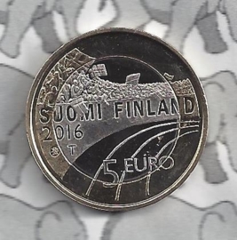 Finland 5 eurocoin 2016 (50e) "Sport, voetbal"