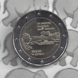 Malta 2 euromunt CC 2019 "Ta' Hagrat tempels", met muntteken Monnaie de Paris