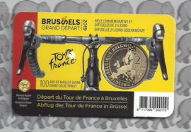 België 2,5 euromunt 2019 "Grand Départ Brussel" (Tour de France) in coincard Nederlandse versie