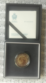 San Marino 2 euromunt CC 2026 (36e) "800 Jaar na het overlijden van Francesco d'Assisi", reverse proof in doosje met certificaat