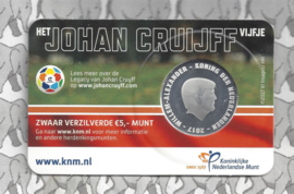 Nederland 5 euromunt 2017 (35e) "Johan Cruijff vijfje" (in coincard)