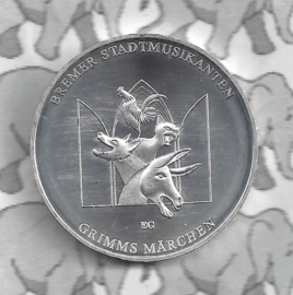 Duitsland 20 euromunt 2017 (6e) "Bremer Stadsmuzikanten", zilver