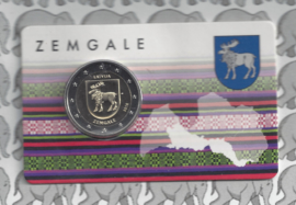 Letland 2 euromunt CC 2018 "100 jaar onafhankelijkheid van de Baltische Staten" (in coincard)provincie Zemgale