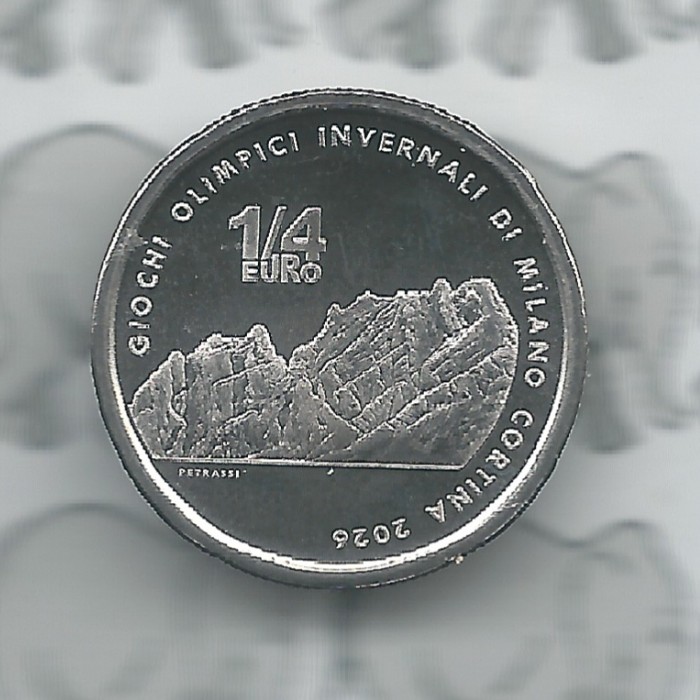 Italië 0,25 euromunt 2025 (3e) "Olympische Winter Spelen Milaan Cortina - Cortina"