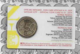 Vaticaan 50 eurocent 2019 in coincard, nummer 10