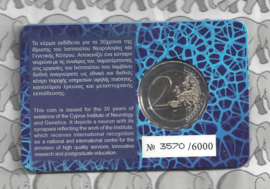 Cyprus 2 euromunt CC 2020 (5e) "30 Jaar Neurogenetica Instituut", in coincard