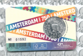 Nederland 5 euromunt 2024 (54e) "750 jaar Amsterdam Vijfje" (BU met nummer in coincard)