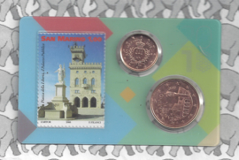 San Marino coincard 2018 nummer 1 met 1 en 5 cent