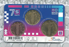 Nederland coincard 2026 "75 jaar TV" (5, 20 en 50 eurocent)