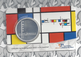 Nederland 5 euromunt 2022 (50e) "Piet Mondriaan vijfje" (BU met nummer in coincard)