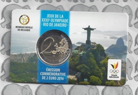 Belgium 2 eurocoin CC 2016 "Olympische Spelen in Rio de Janeiro" in coincard Vlaamse versie