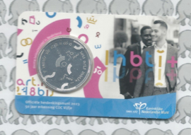 Nederland 5 euromunt 2023 (52e) "50 jaar erkenning COC Vijfje" (in coincard)