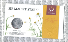 Oostenrijk 10 euromunt 2023 (44e) "Kamperfoelie". Zilver in blister