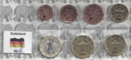 Duitsland UNC serie 2018 (7 munten, 1 cent tot en met 1 euro)
