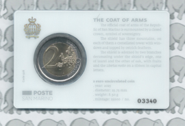 San Marino 2 euromunt 2025 (standaard) in coincard