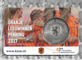 Nederland coincard 2017 (16e) "Oranje Leeuwinnen" (penning)