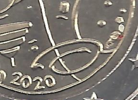 Malta 2 euromunt CC 2020 (20e) "Kinderen en Solidariteit: Spelen", met muntteken Monnaie de Paris.