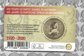 België 2,5 euromunt 2020 "100 jaar Olympische Spelen Antwerpen", reliëf BU in coincard